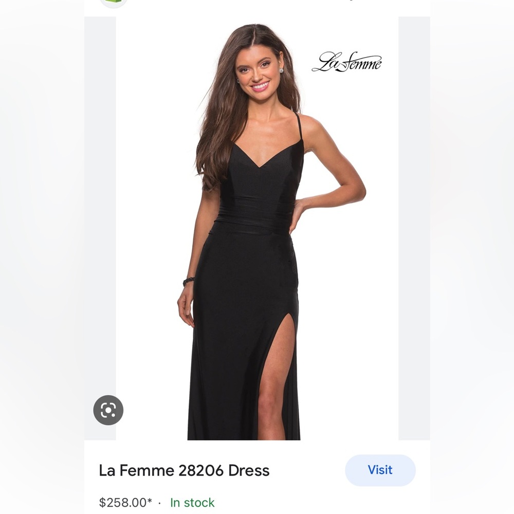 La Femme black formal dress NWT